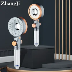 ZhangJi soffione doccia unico a doppia faccia bagno 3 getti filtrazione a risparmio idrico spruzzatore con ugello regolabile a pioggia rotonda