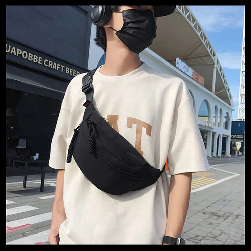 Neue Brusttasche für Herren, Kleine Schultertasche, Herren-Rucksack, Herren-Umhängetasche, Sportliche Leichte Trendige Hüfttasche – Detail 11