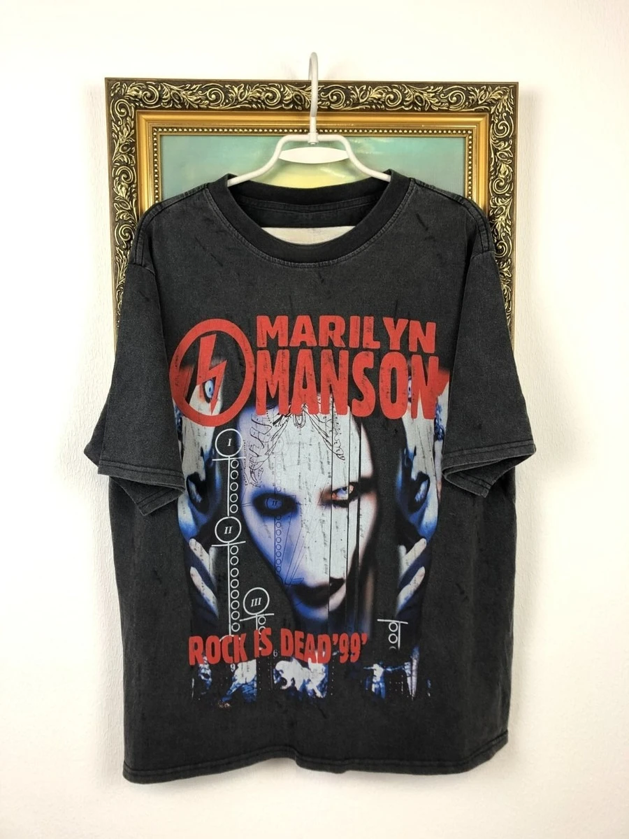 Marilyn Manson T-shirt Vintage Loose Oversized Unisex Print T-shirts for Men Women Fashion Hip Hop high quality Couples Classic