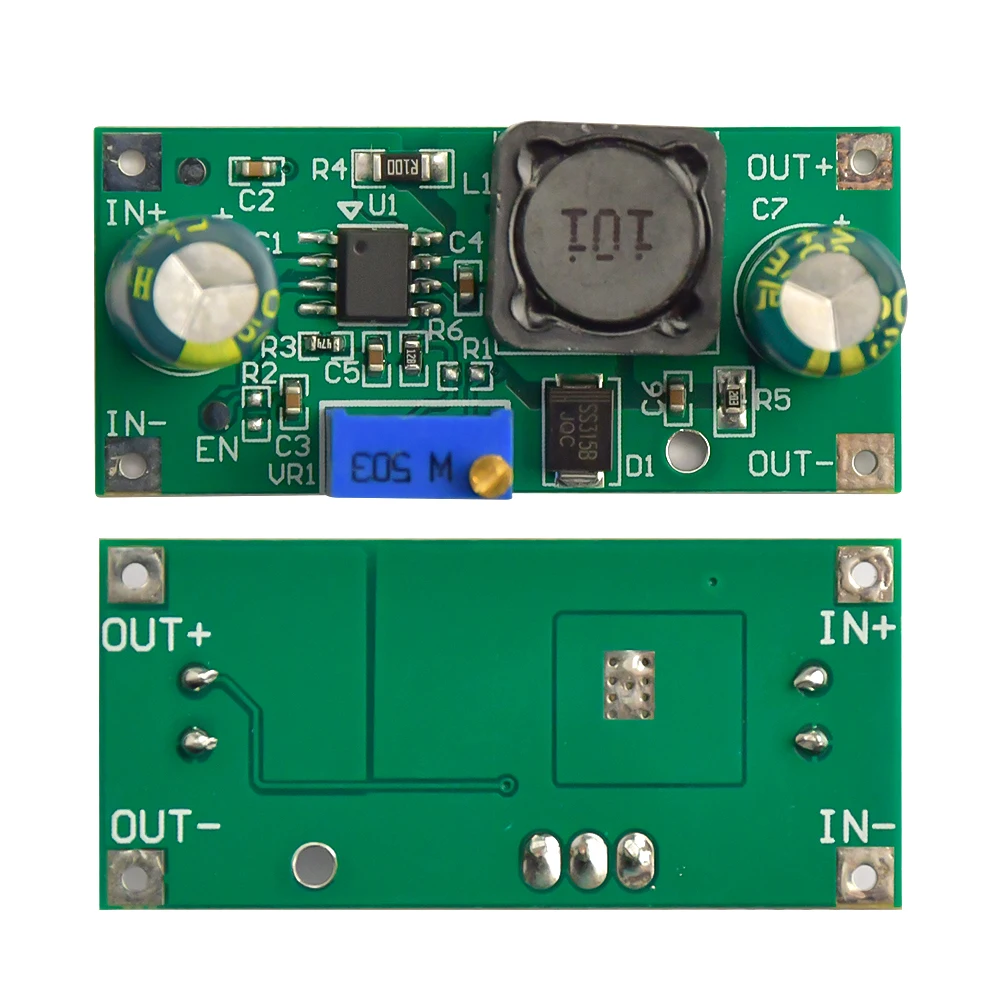 Módulo convertidor reductor de DC-DC, placa de bajada ajustable de alto voltaje, transformador regulador de voltaje de potencia de 1,25 V-48V