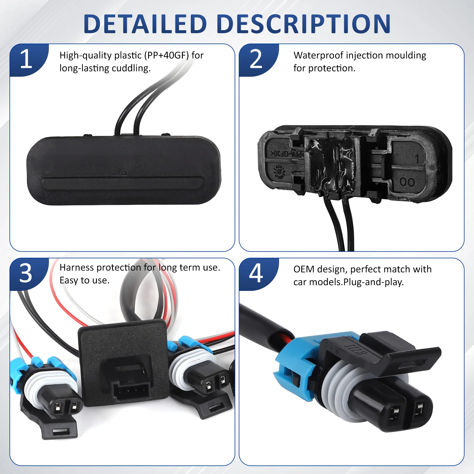 CNSPEED الباب الخلفي التمهيد الإصدار التبديل فتح الجذع التبديل ل فوكسهول ميريفا 2010-2017 أوبل فوكسهول ميريفا 2010-20 MPV 1241461 #3