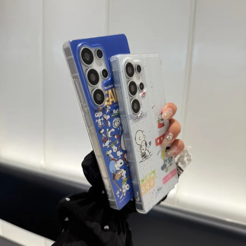 لطيف الكرتون سنوبي سانتا كلوز لينة حافظة هاتف من البولي يوريثان لسامسونج S22 S23 S24 S25 الترا S30 زائد نوت 10 20 مضحك سنوبي حامل #6
