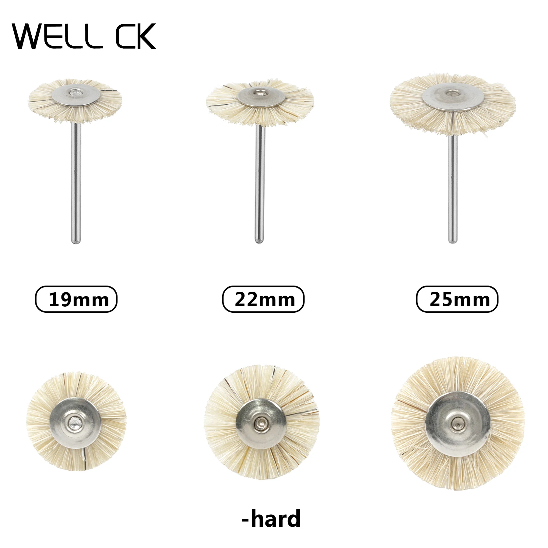 10Pcs Well CK Dental Tools Laboratory Polishing Brushes Wheel Buffs Hard Rotary Low Speed HP Shank 2.35mm Dentist Jewelry DIY