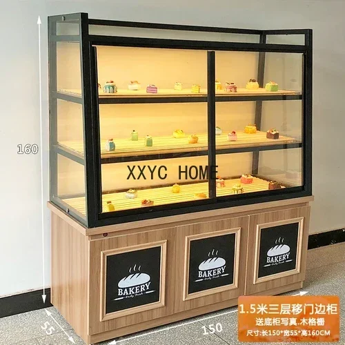 

Cakewinkel Showcase Brood Display Kasten Kast Glazen Commerciële Bakstandaard