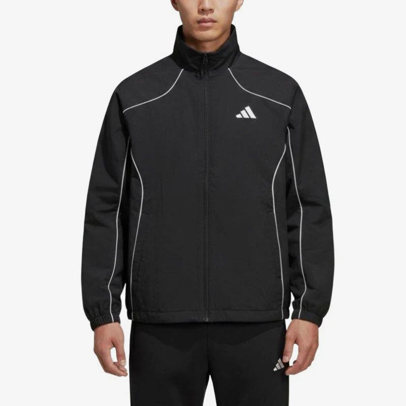 Adidas genuine new men's black and white training and fitness jacket KY9983