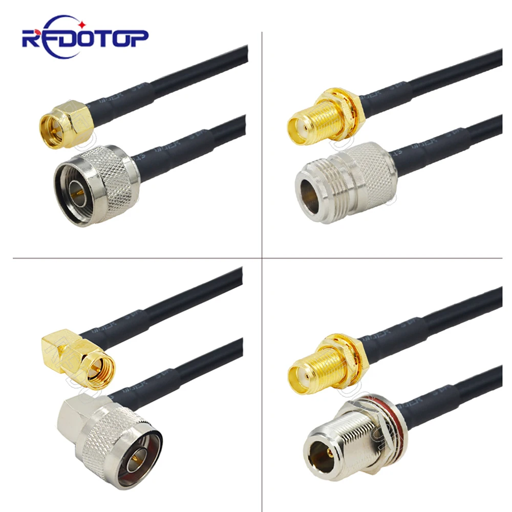 

RG-58 SMA Male/Female to N Male/Female Type Connector 50 Ohm RG58 Coaxial Extension Cable RF Adapter Pigtail 15CM-20M