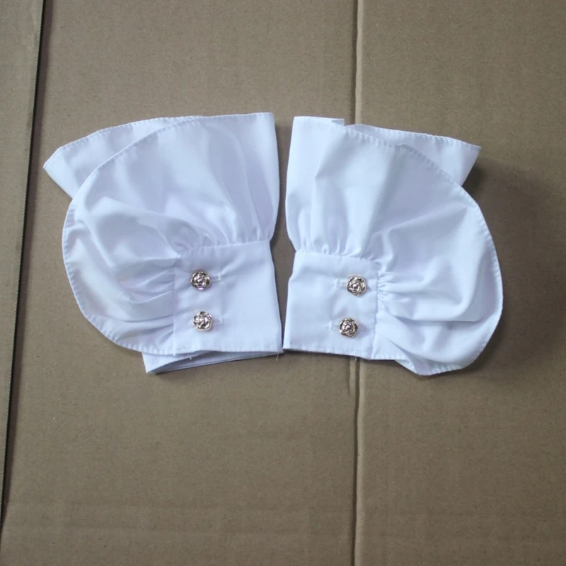 Wrist Cuffs for Girls Detachable Pleated Cuffs Cute Shirt Skirt Decorative Cuffs