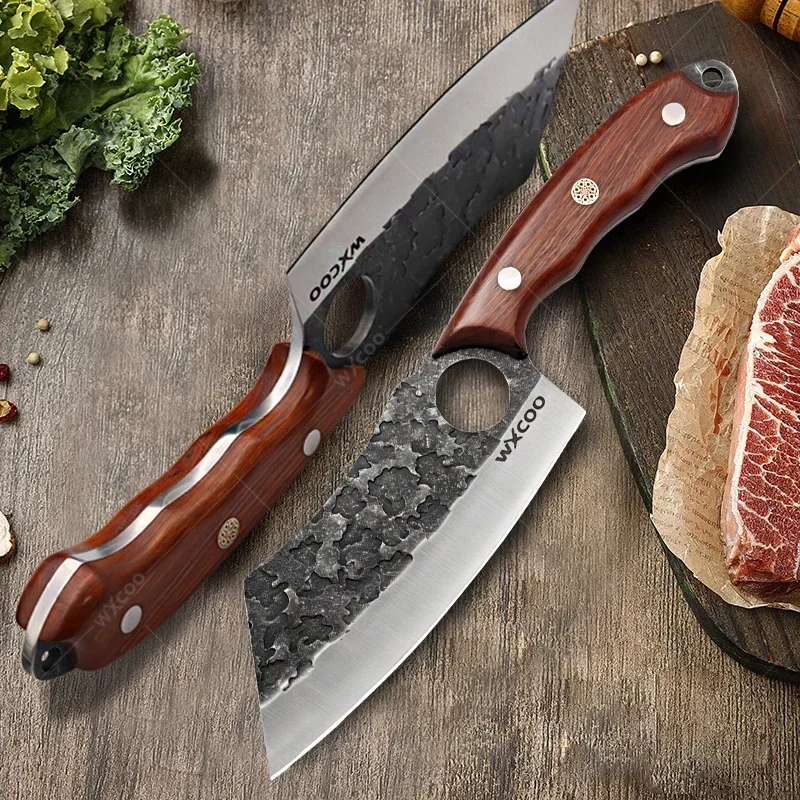 WXCOO Meat Cleaver Stainless Steel Multi-purpose Fish Scale Slicing Knife Kitchen Knife Butcher Boning Knife Kitchen Supplies