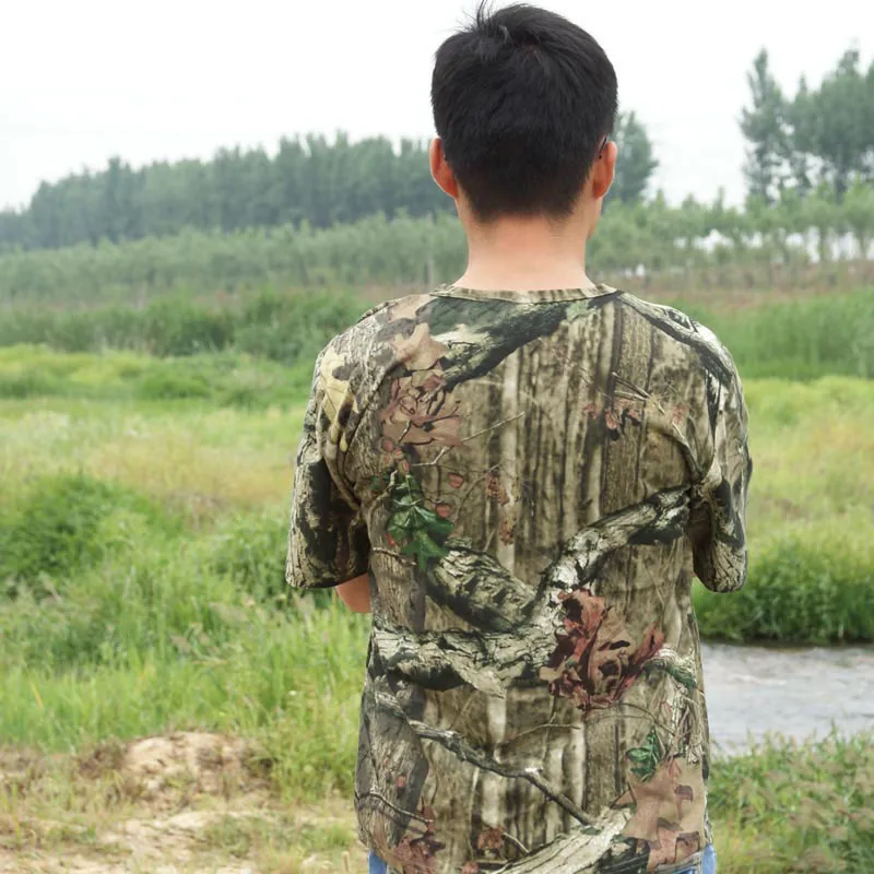 Camisa táctica camuflaje hojas muertas secado rápido transpirable - imagen 2