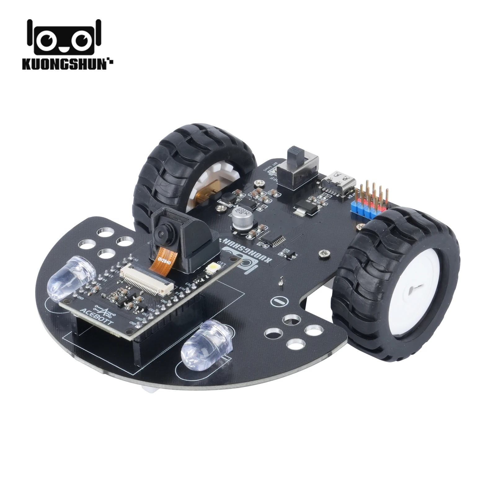 KUONGSHUN Vision Smart Car with Camera for Arduino ESP32-CAM Video Robot Based on ESP32-CAM Module and Wi-Fi Module DIY Kit