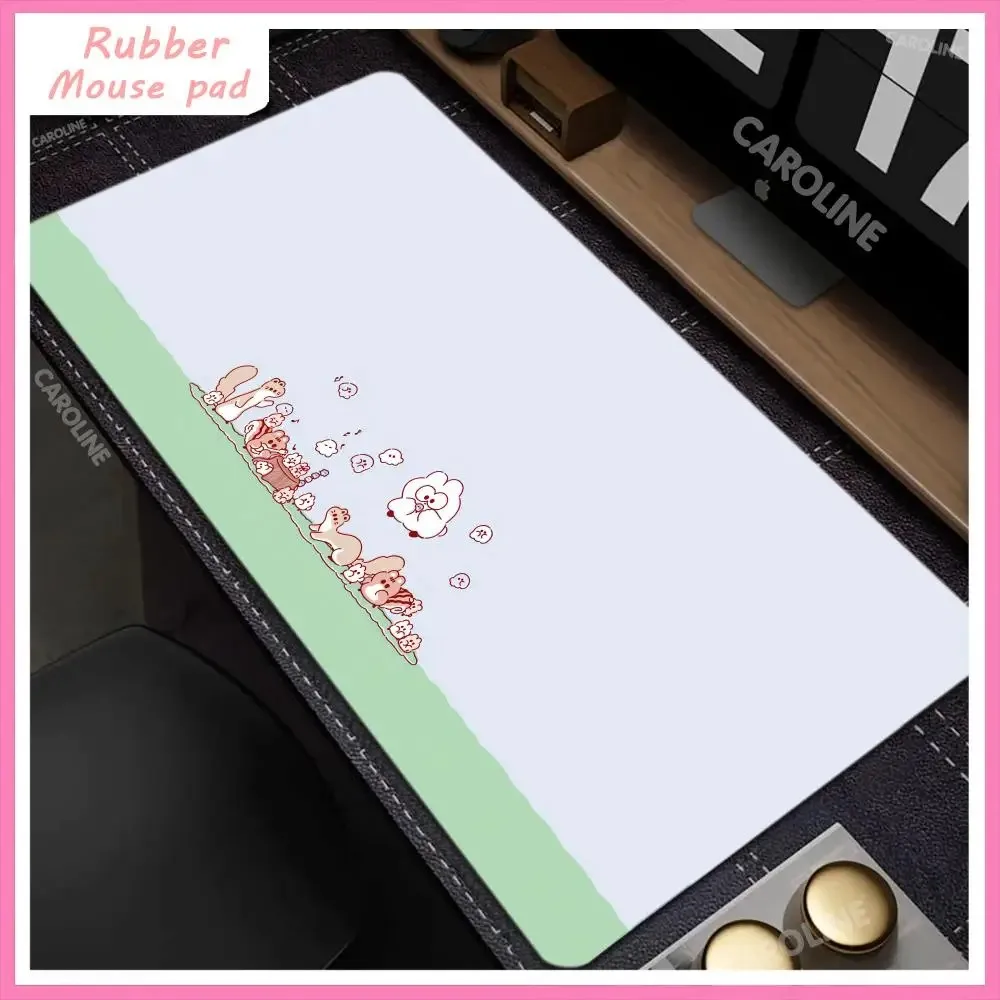 Simple cartoon Illustration Gaming large rubber Mousepad Kawaii Gamer Mouse Mat Keyboard Mat Desk Pad Mouse Pads For Computer