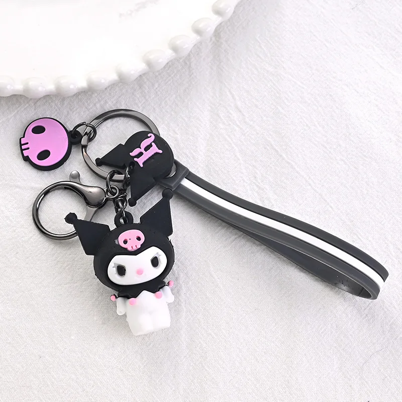 2025 Sanrio  Key Ring Kawaii Kuromi Hello Kitty Bag Pendant Children's Birthday Gift Couple's Cute Cartoon Car Ornament