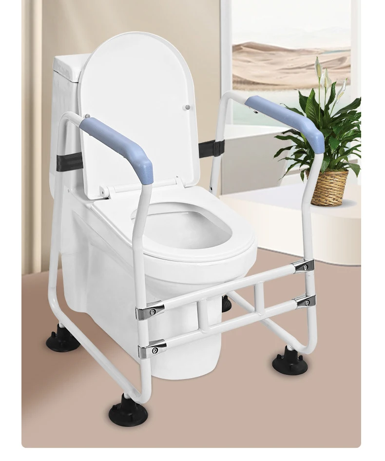 أفضل بيع المعاقين رعاية المسنين المرحاض الوقوف ارتفاع قابل للتعديل إطار السلامة السكك الحديدية الحمام كرسي المرحاض درابزين مسند الذراع #5