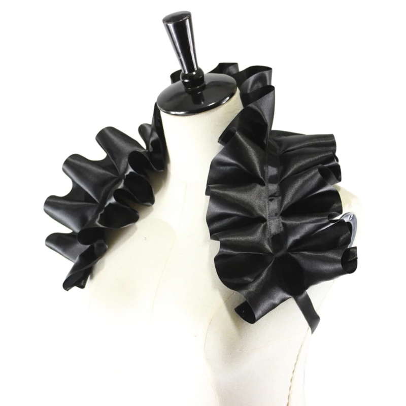 Collares Vintage caballero Jabot para mujer, cuello victoriano con volantes para fiesta