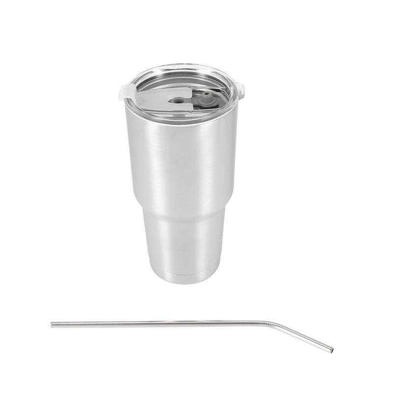 3X Tumbler Cup With Lid Straw 30 Oz Double Wall Vacuum Flask Insulated Beer Cup Drinking Thermoses Coffee