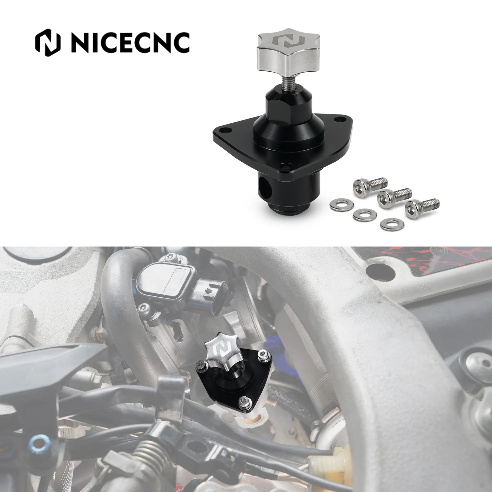 

NICECNC для Yamaha YFZ450R RSE YFZ450X 2010-2013, ручной клапан регулировки воздуха холостого хода, регулируемая ручка, дизайн, часть для квадроцикла # 18П-13750-01-00