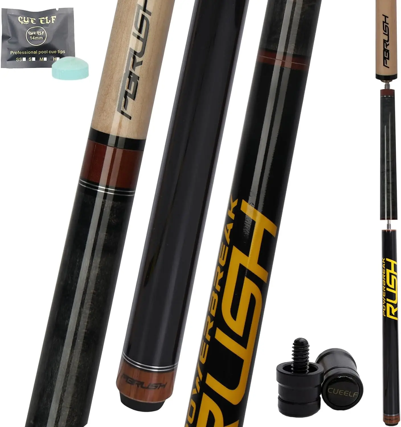 

13.5mm Tip Pool Cue Stick Heavy Hitter Jump Break Pool Cue 20oz/21oz/22oz/23oz Weight