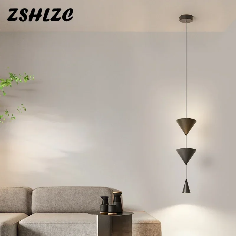 Home Decoration Led Pendant Lights Black White Modern Chandelier Pendant Lamp for Living Room Bedroom Floor Lamp Bedside Lamps