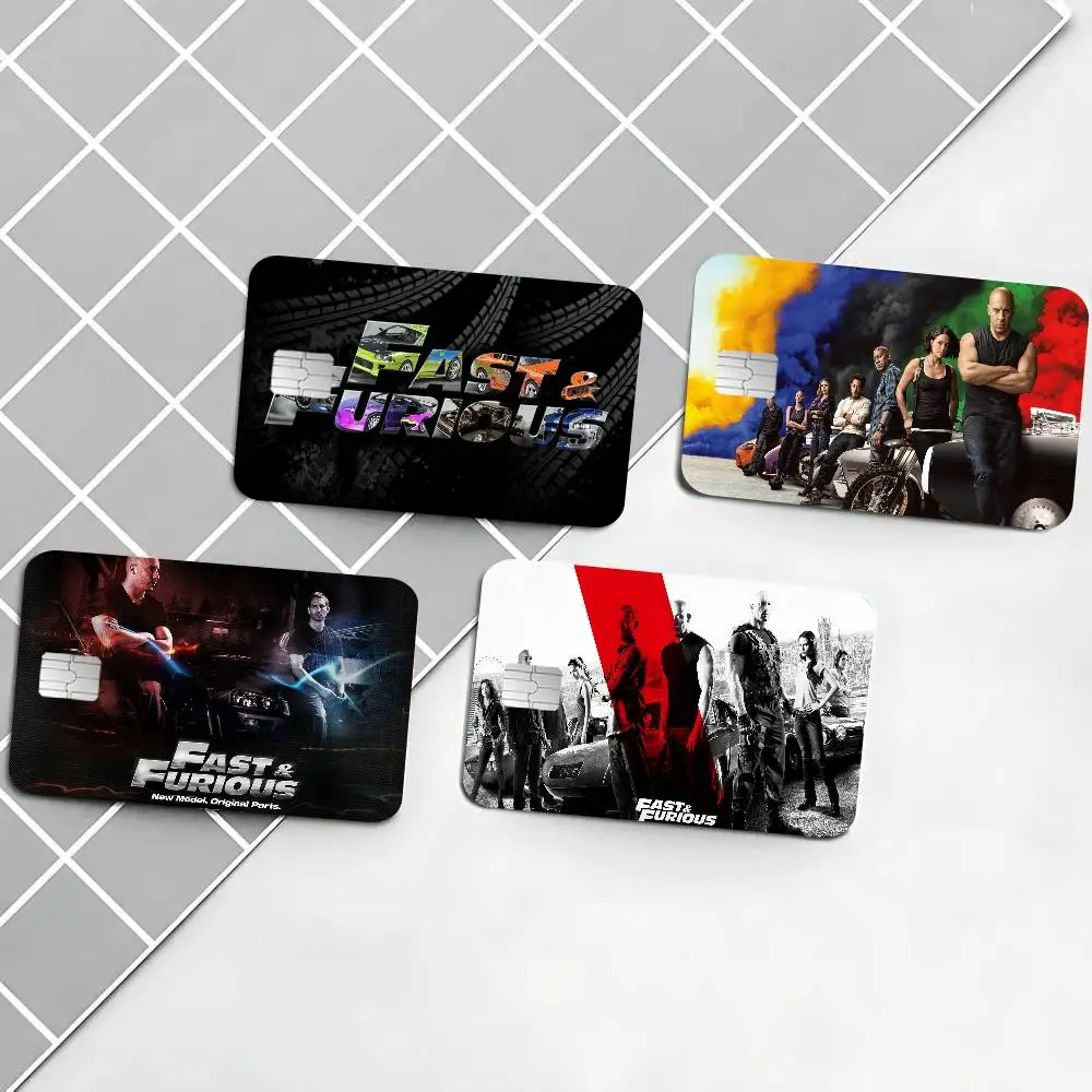 Action Movie Series Fast F-Furious Anmie Sticker Film Skin Cover for Credit Card Debit Bank Card Front