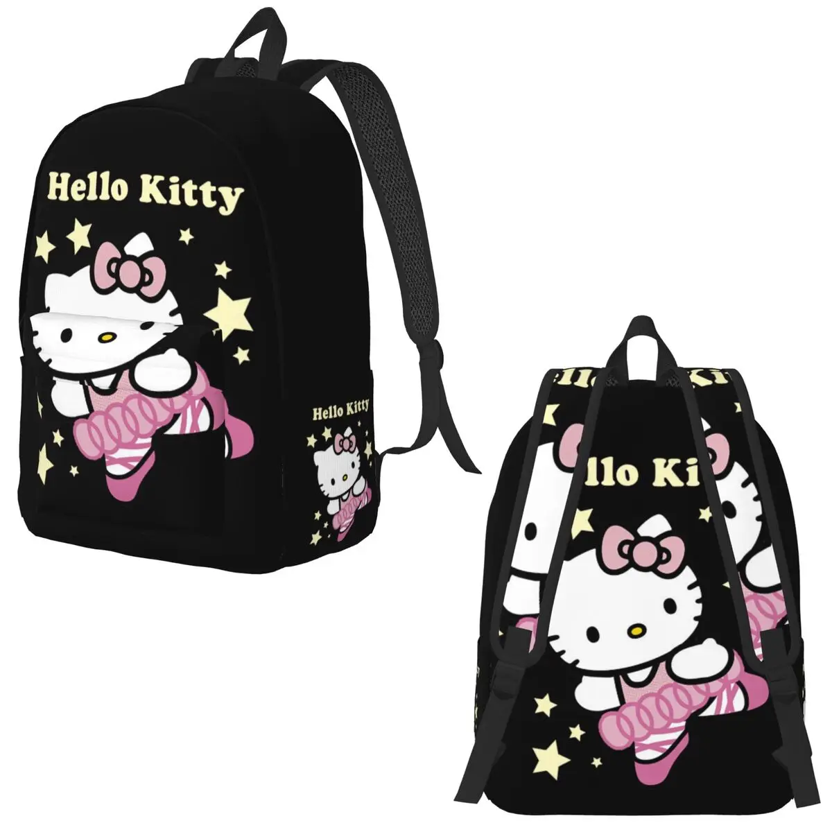 Mochila de Hello Kitty con dibujos animados para niños, mochila escolar con Gato encantador para estudiantes