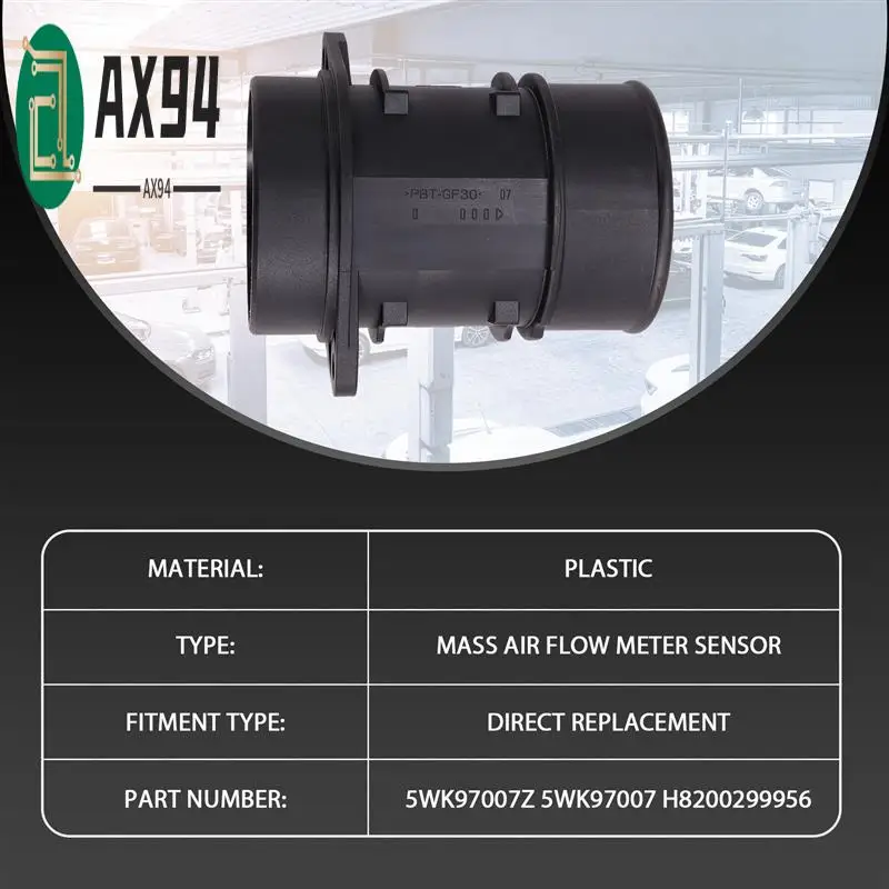 

AX94-5WK97007Z Car Mass Air Flow Meter Sensor For Nissan Micra Renault Suzuki 5WK97007 H8200299956