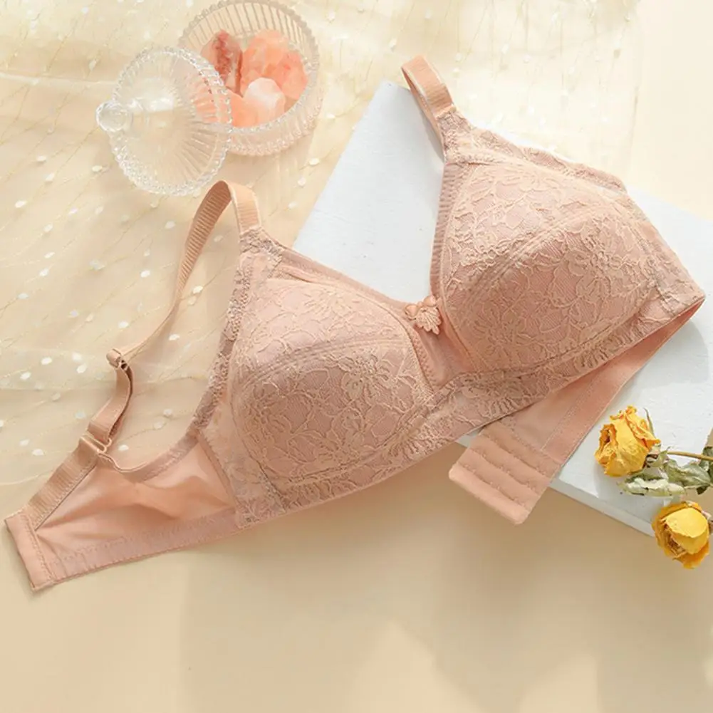 Reggiseno in nylon di cotone Reggiseno quotidiano da donna Reggiseno push-up in pizzo senza ferretto per un massimo comfort Supporto da indossare tutto il giorno nelle feste di viaggio in ufficio