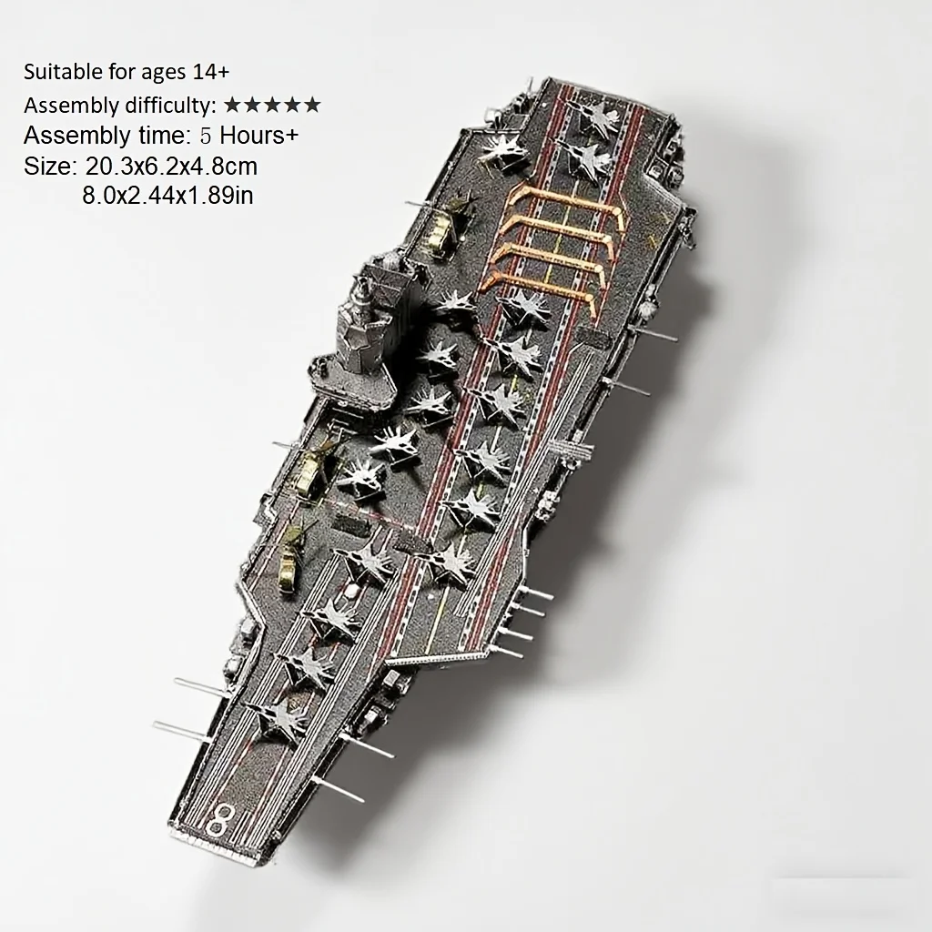 Modelo militar 3D de metal, rompecabezas de barco de guerra, modelo de tanque, modelo de rompecabezas cortado con láser para adultos, juguetes educativos, decoración de escritorio