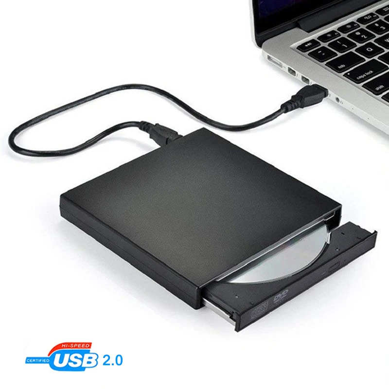 USB 2.0 External DVD Reader USB-A CD Player Burner Lector Recorder Optical Disk Drives For PC Laptop Notebook Computer Win 8 10