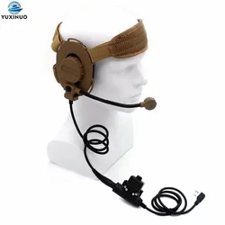 HD03 Tactical Bowman Elite II Radio Headset Earpiece + U94 Style PTT 2 Pin For Kenwood TK3107 Baofeng UV-5R UV-82 Two Way Radio
