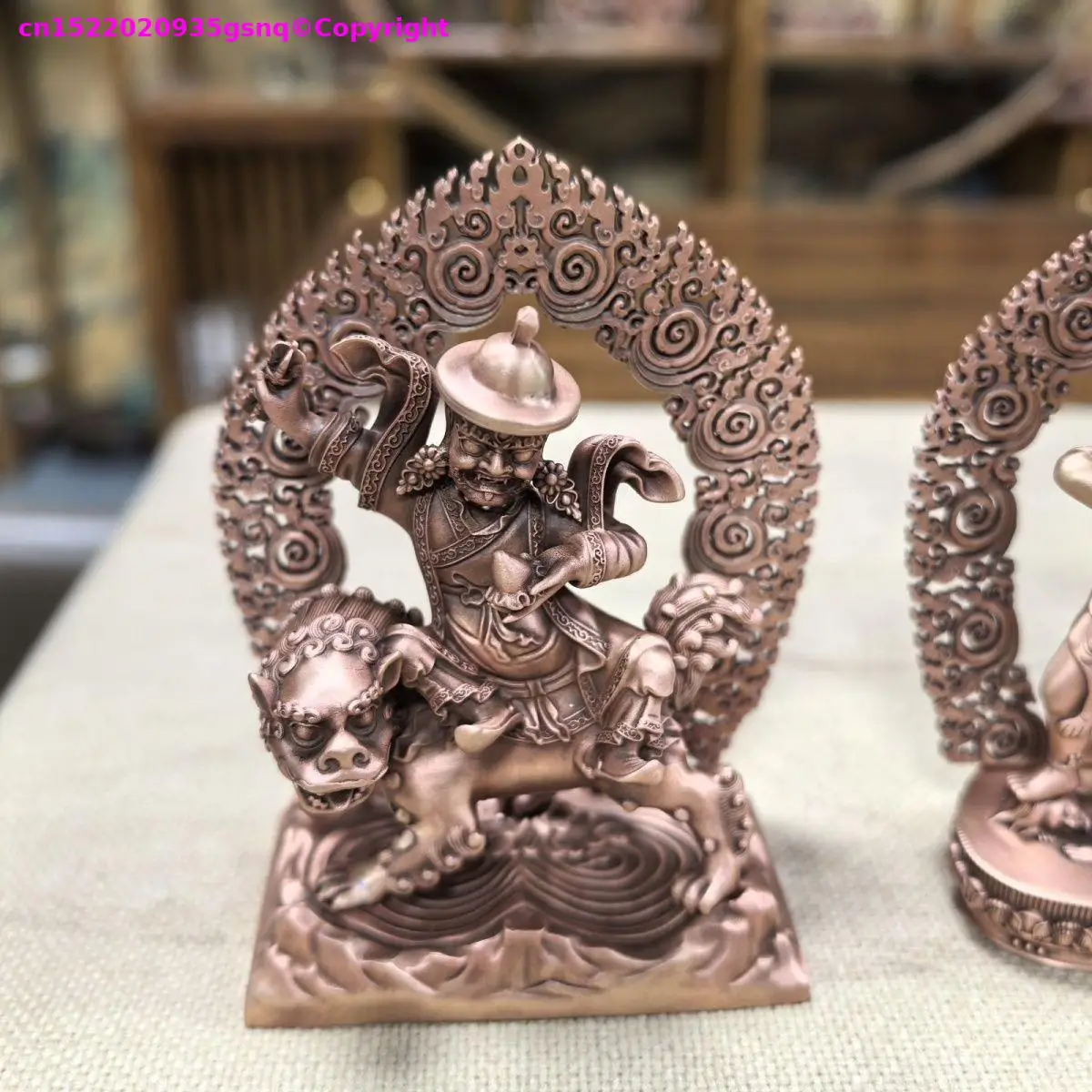 Rare buddha figure 3PCS Nyingma Dharma Protector copper Carving Buddhist monk family worship Wholesale Religion buddha statue