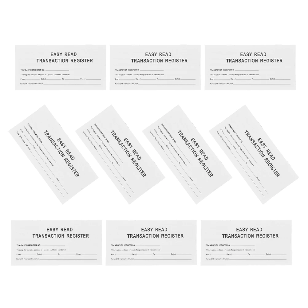 

10 Books Check Checkbook Ledger Registers for Personal Budgeting Notebook Balance Registry Checking Cheque Financial Manager