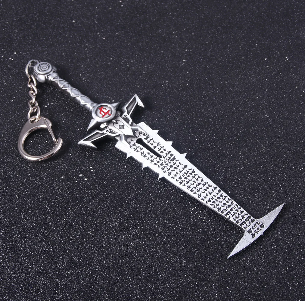 Game Doom Keychain Eternal Crucible Blade Pendant Sword Eternal Judgment Pendant Keyring for Women Men Jewelry Backpack Gifts