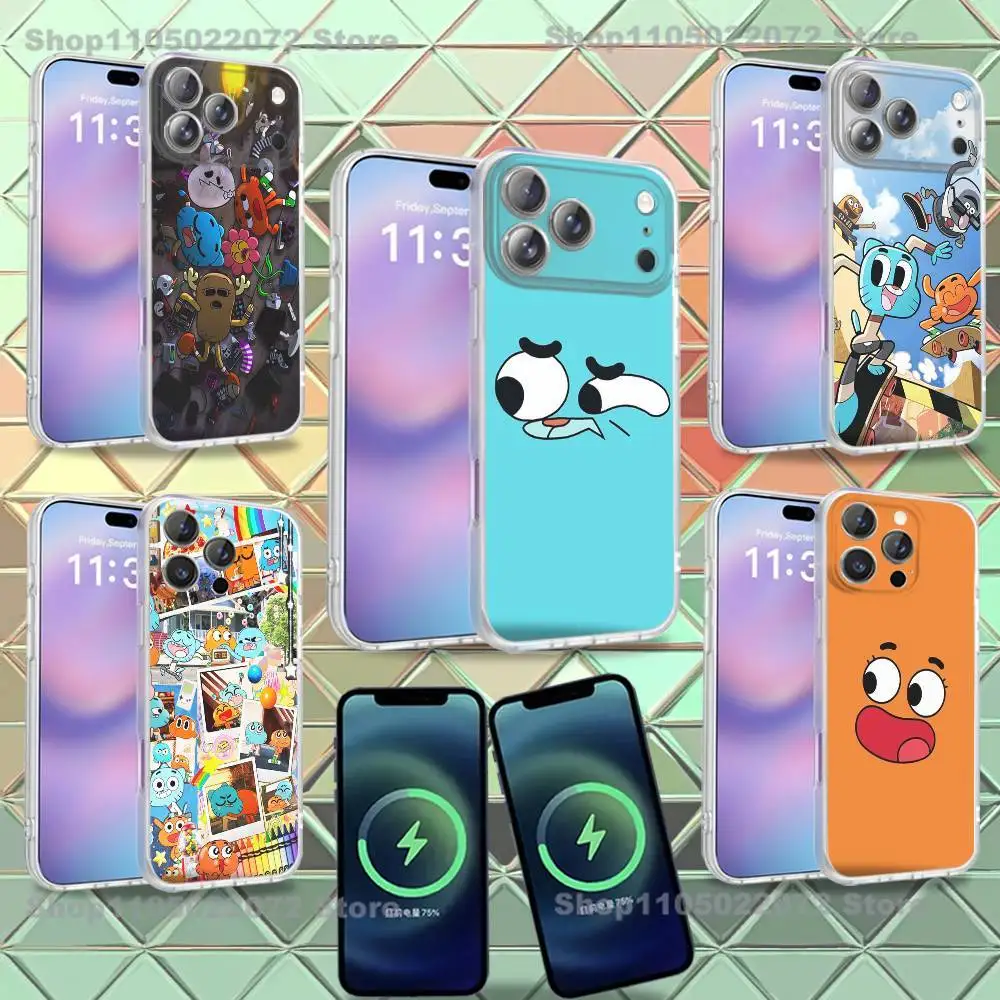 

Phone Case For iPhone 16,14,11,17,13,15,12,Air,Plus,Pro,Max,E,Mini AMAZING WORLD OF G-GUMBALL Frosted for Magnetic Wireless
