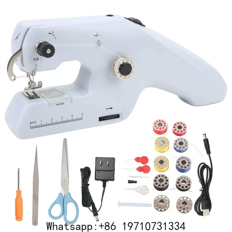 ZDML-6 Handheld Sewing Machine Portable Electric Dual Line Sewing Machine with Ergonomic Handle Sewing Machine