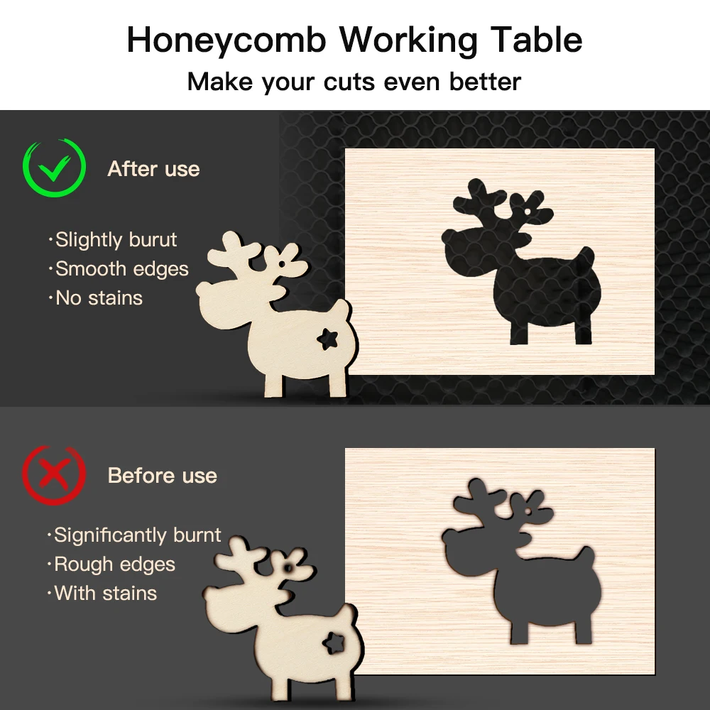 KINDLELASER Honeycomb Working Table 200*300mm Customizable Size Board Platform Laser Part for CO2 Laser Engraver Cutting Machine
