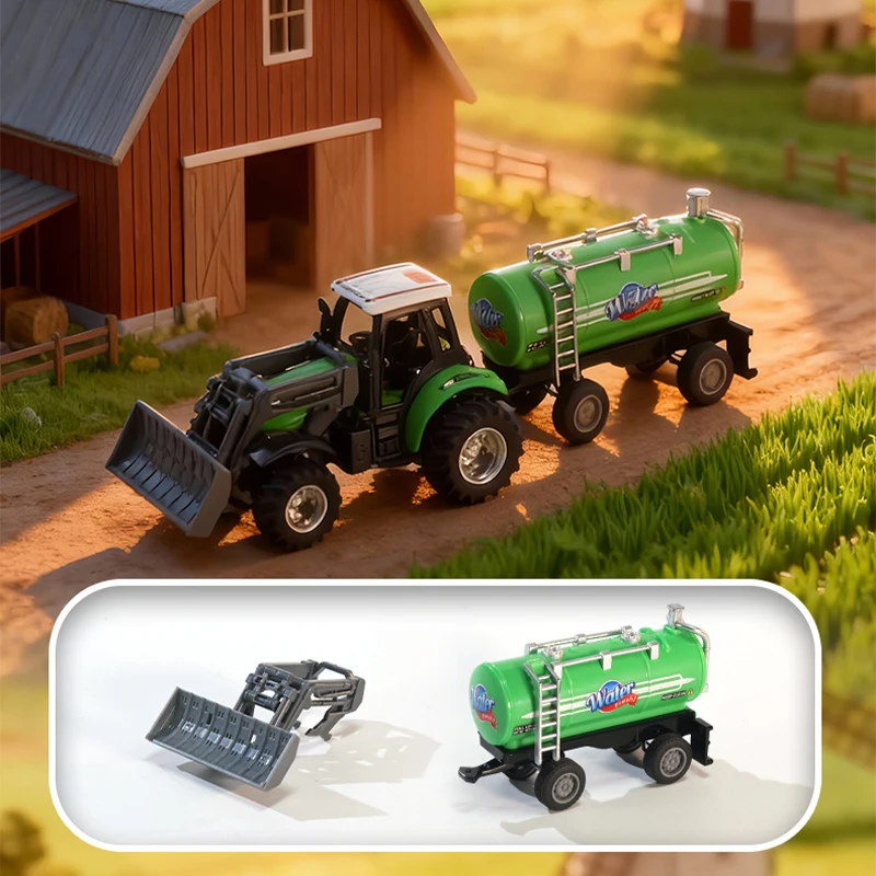 

2026 New 1:64 Mini RC Farmer Truck 2.4G Remote Control Detachable DIY Assemble Anti-fall Fun Toy for kids