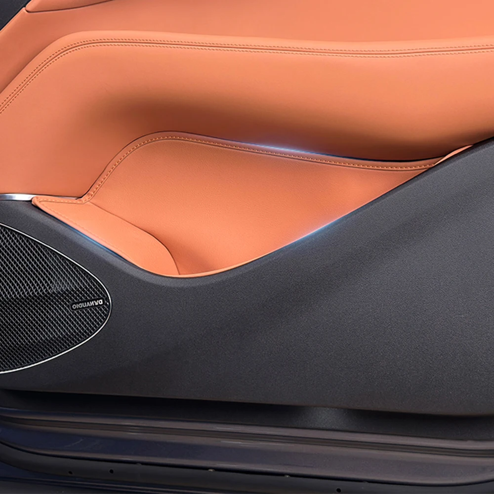 

4 шт. для 2024 2025 BYD Sealion 7 EV, кожаные коврики для хранения автомобильных дверей, модификация продукции, шумоподавляющие коврики для дверей