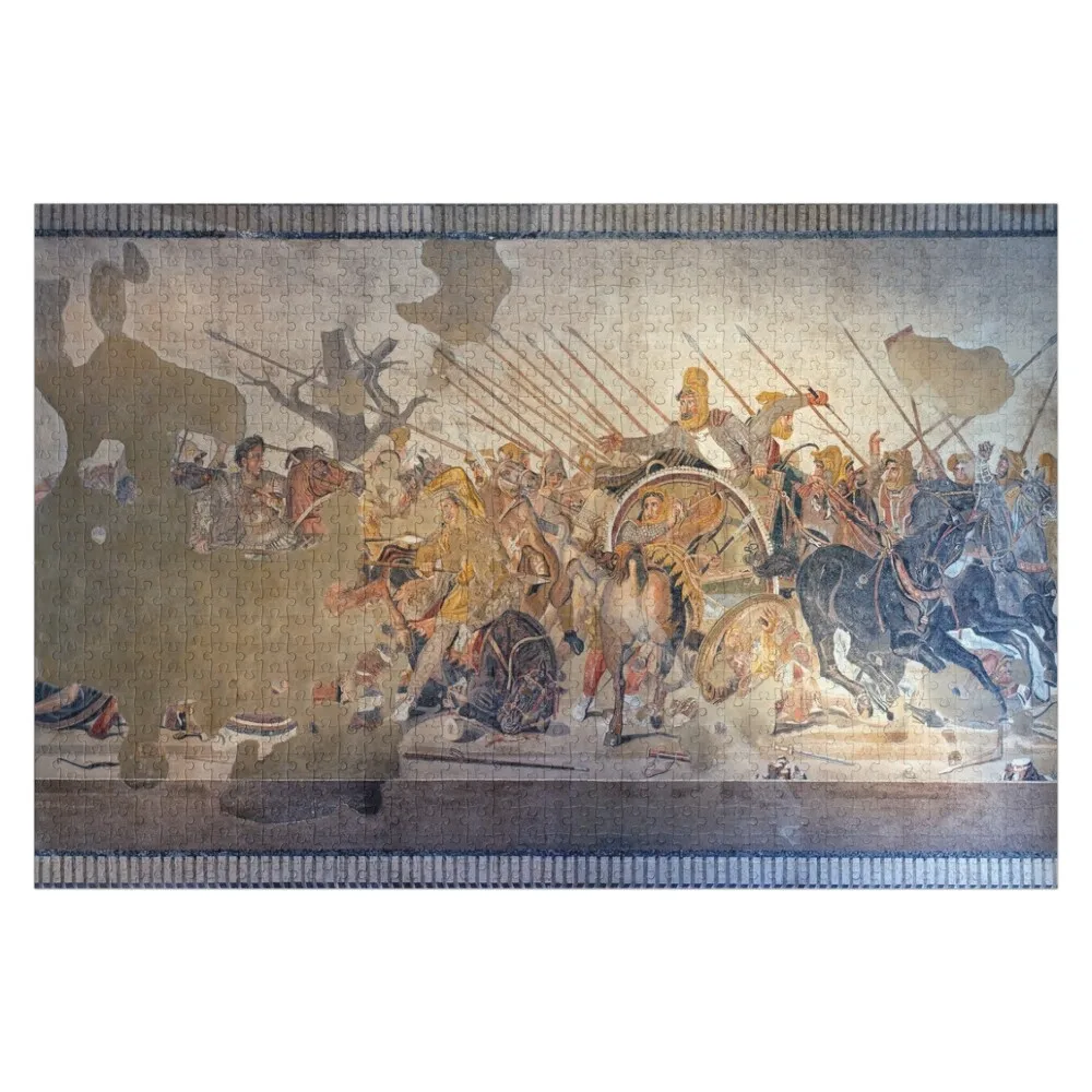

Battle of Alexander the Great and Darius III mosaic Jigsaw Puzzle Custom Custom Name Wood Baby Wooden Puzzle