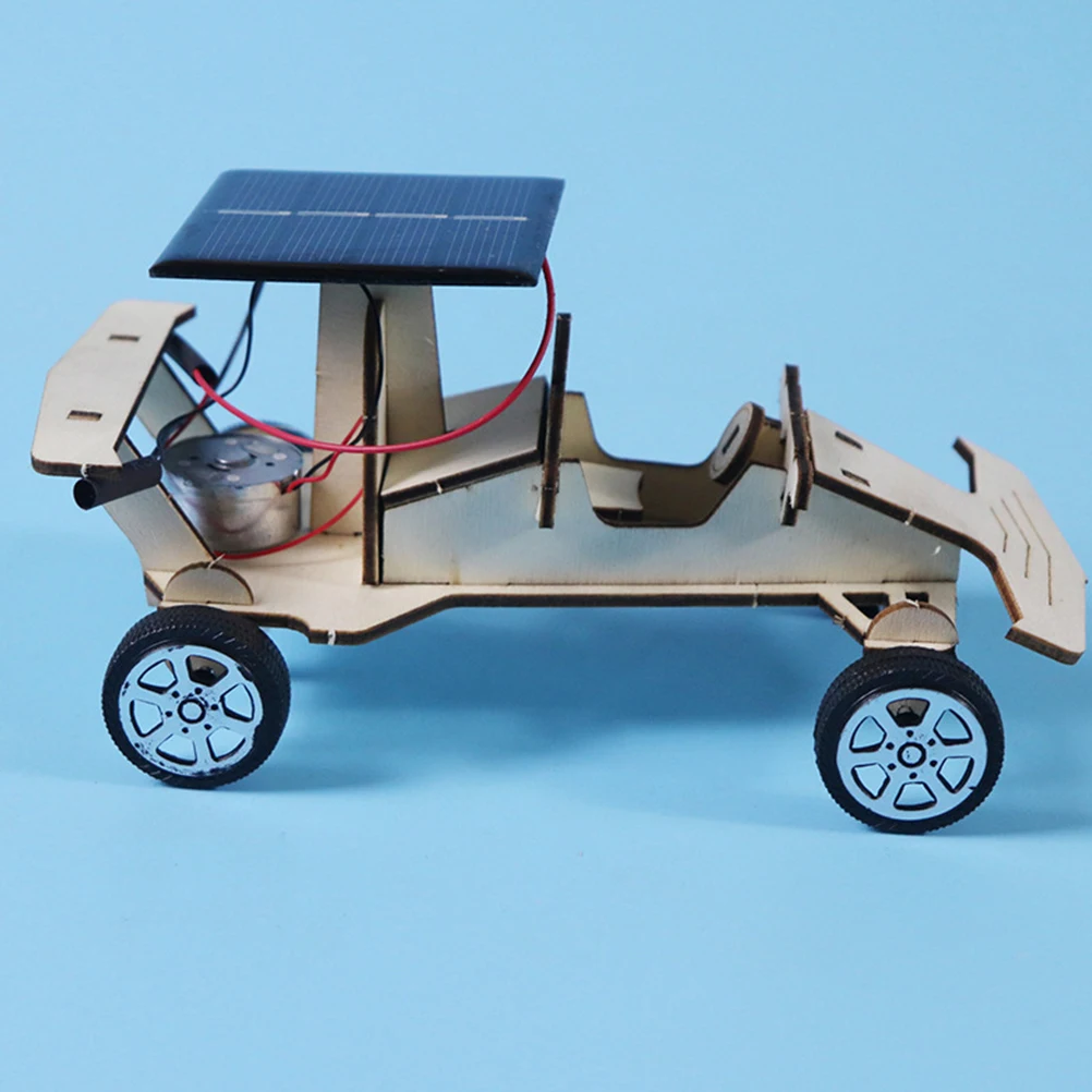 

1 Set Diy Solar Powered Car Assemble Kit Educational For Kids Children'S Handmade Solar Energy Vehicle Craft Work