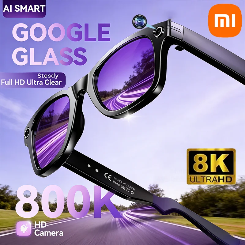 Gafas Inteligentes Xiaomi 1200W con Cámara IA, Cambio de Color, Traducción, Llamadas, Fotos, Grabación de Video, Resistentes al Agua, para Hombre