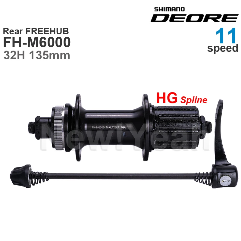 SHIMANO DEORE M6000 Disc Brake Front Hub HB-M6000 Rear FREEHUB FH