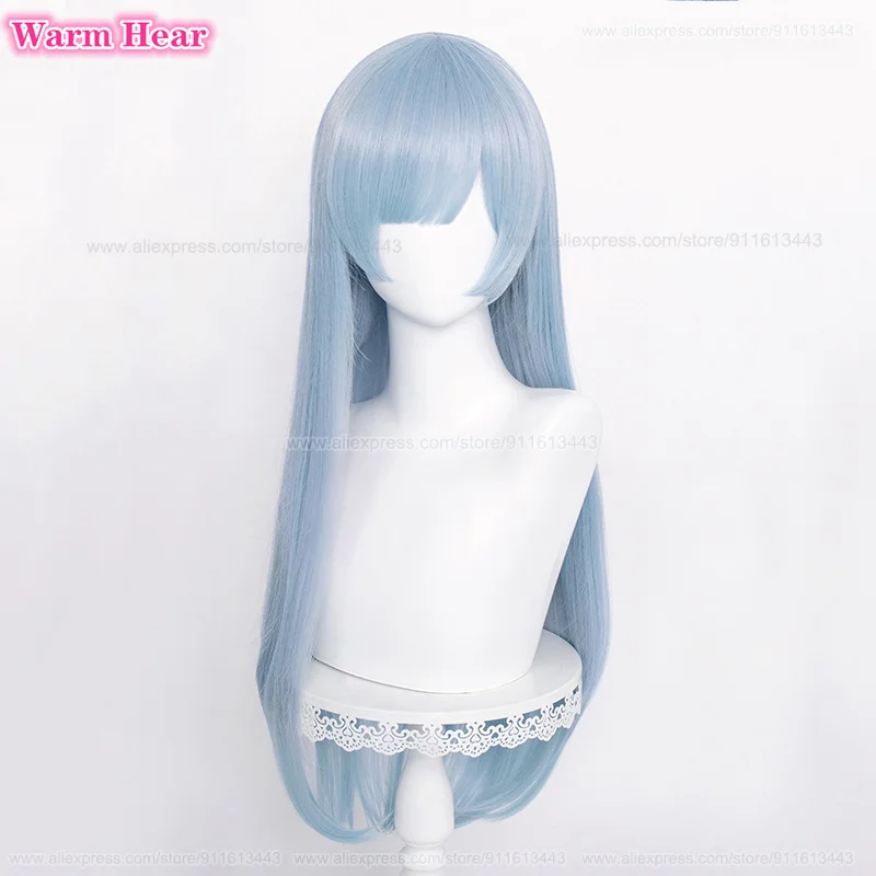 Peruca de cabelo sintética Anime Rem Ram para mulheres, rosa, azul, resistente ao calor, cosplay, festa de Halloween, boné, 80cm, 30cm