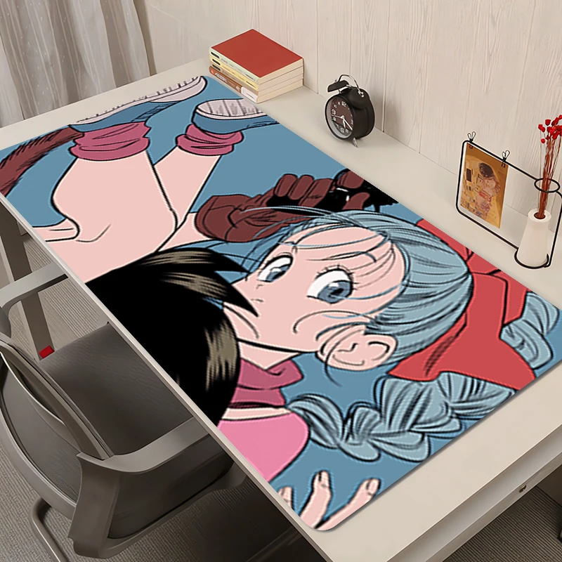 Mouse Pad Anime Rubber Mousepad Office Desk Mat Gaming Mats Dragon Ball Bulma PC Accessories Extended Pad Non-Slip Keyboard Mat