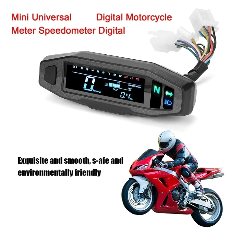 

0xxd Мотоцикл Speedometer LCD -дисплей с тахометровым тахомером Уровень топлива.