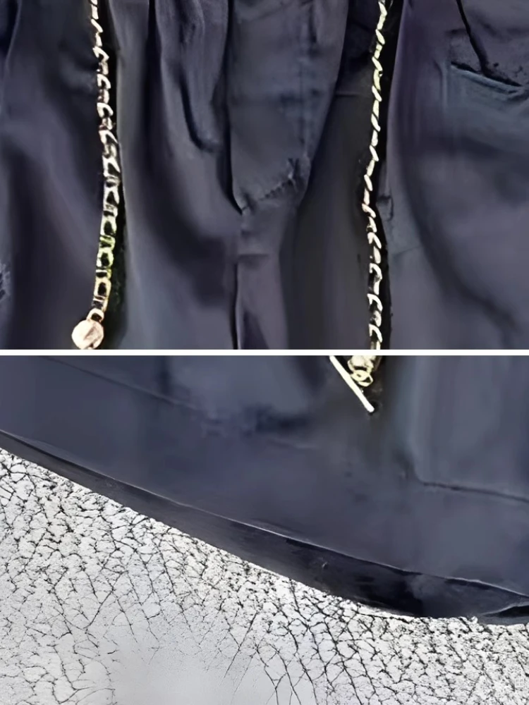 High-End-Casual Petite Elegante Damen-Hose mit geradem Bein, 2025, neuer Stil, lockere Passform, Shorts mit hoher Taille, Sommerkollektion