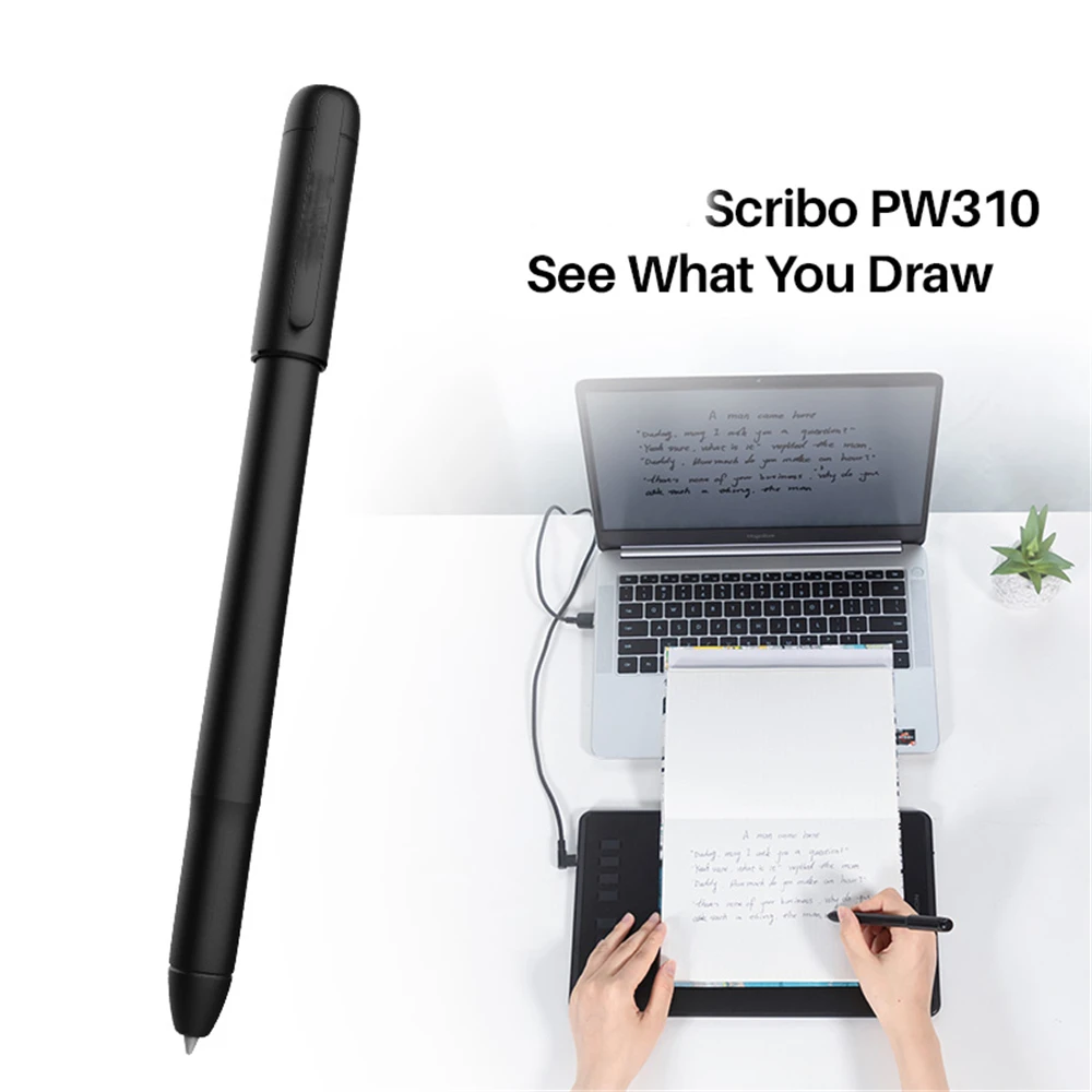 قلم رقمي محايد خالي من البطارية لمستويات HUION Scribo PW310 8192 لـ HS611/HS64/HS610/Q620M/H610PRO V2/Kamvas Pro 20 #2