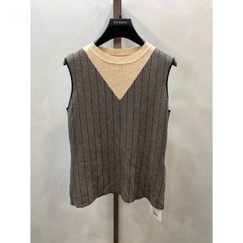 

Жилет женский Koroba Spring Autumn Bla Camel, свободный, повседневный, с круглым вырезом, из полиэстера, удобный
