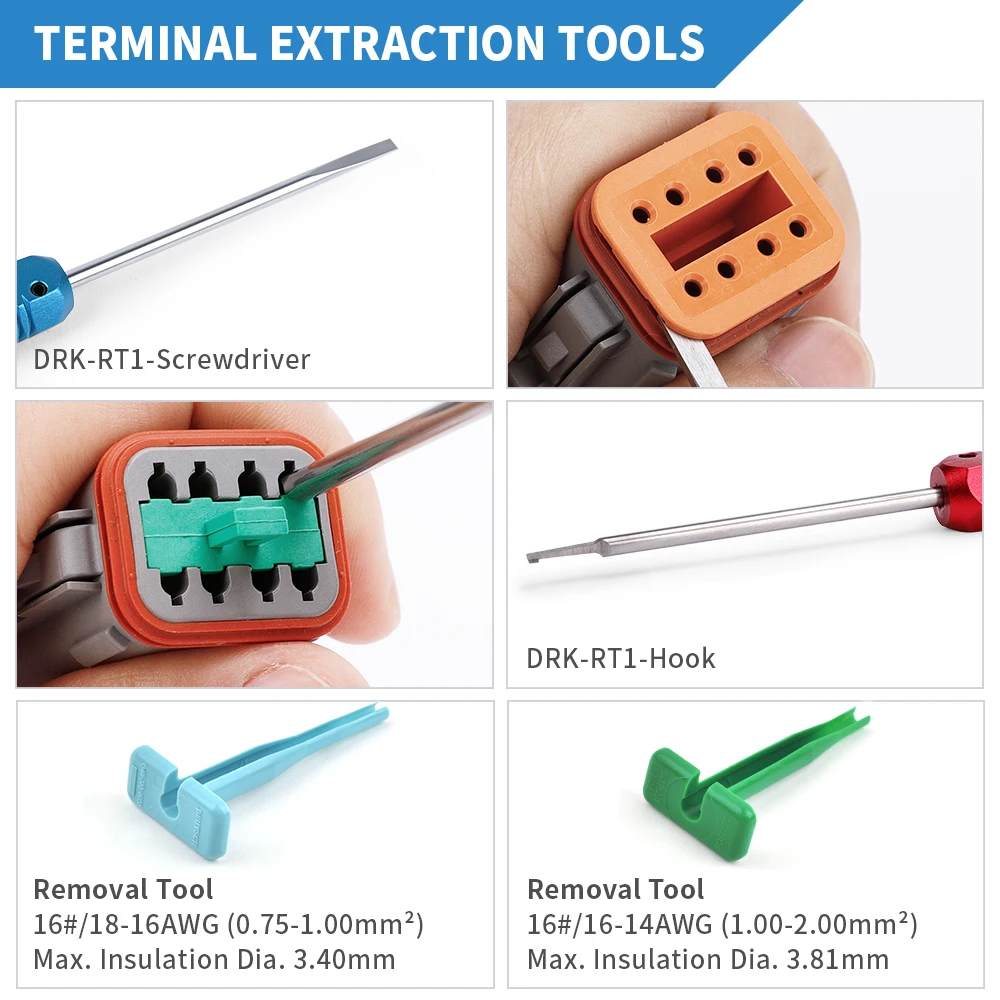 Imagem -05 - Jready-dt Connector Kit com Terminais Sólidos Equivalente a Deutsch Hdt4800crimper St6308 Pinos Pinos Pinos Pinos Pinos 12 Pinos