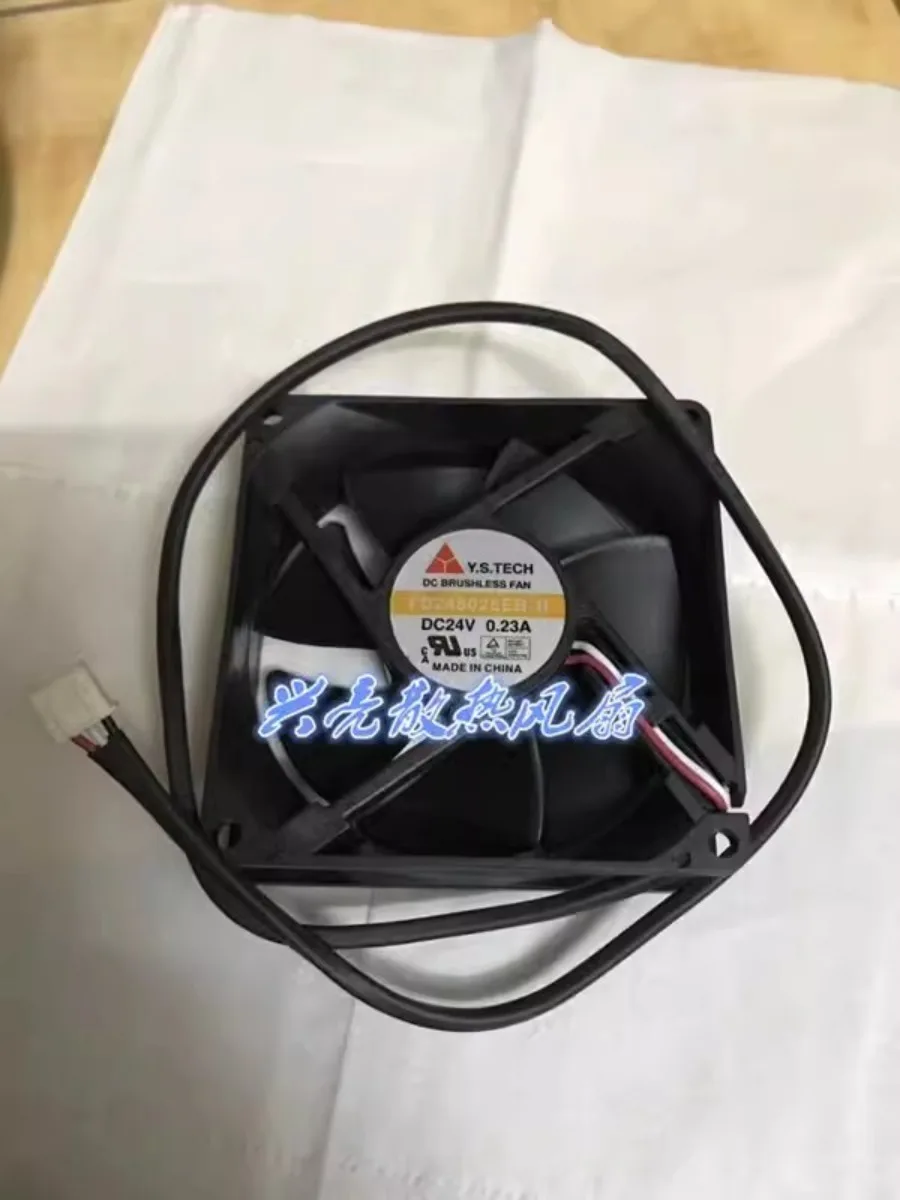 For Y.S.TECH FD248025EB-N 8025 DC24V 0.23A 8CM 3-Pin Inverter Cooling Fan