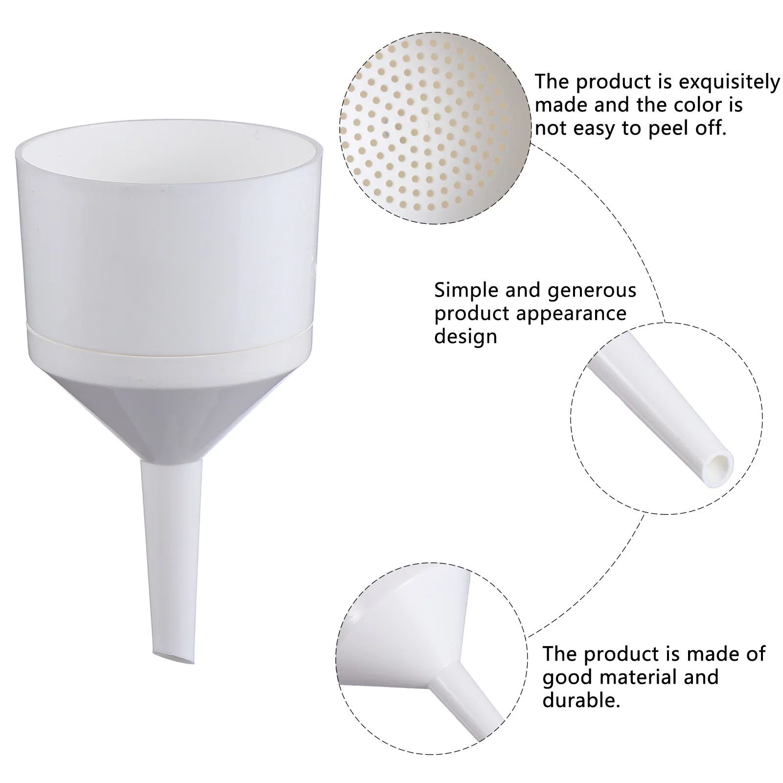 

2pcs Plastic Buchner Funnel Detachable Laboratory Filtration Tool For Chemical Smooth Filtering Funnel